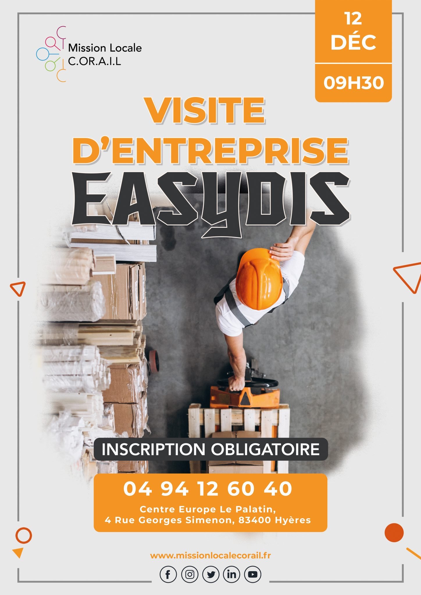 Easydis VISITE EASYDIS 12 DÉCEMBRE 2022 - Mission Locale CORAIL