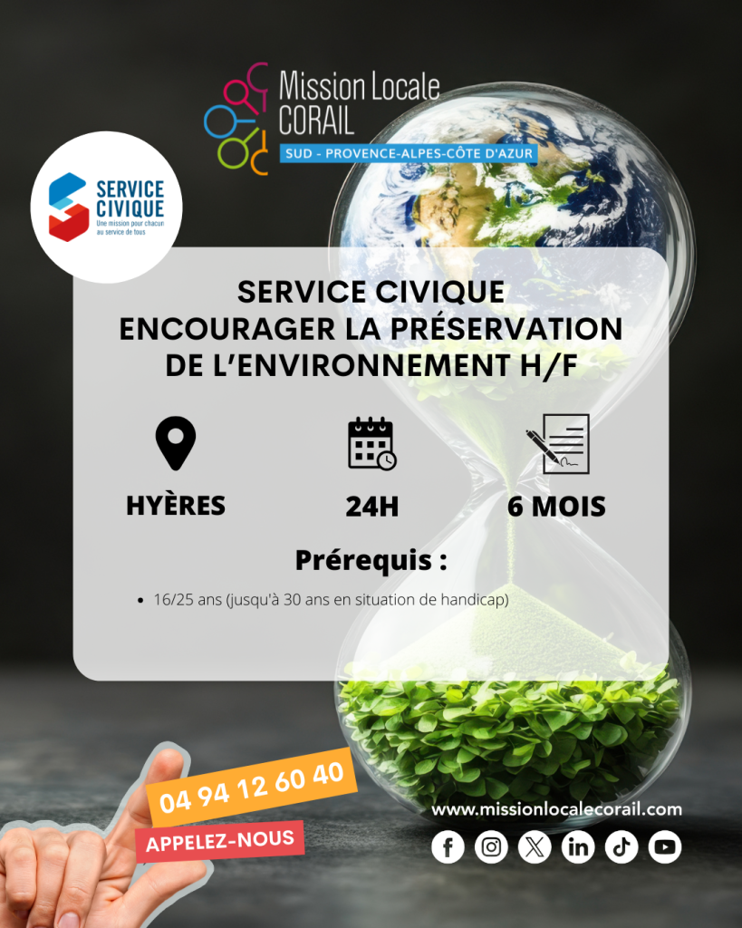 Offre pour un service civique « Encourager la préservation de l'environnement »