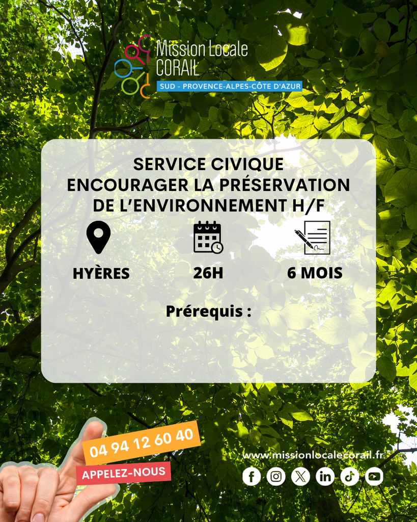 service civique encourager la préservation de l'environnement